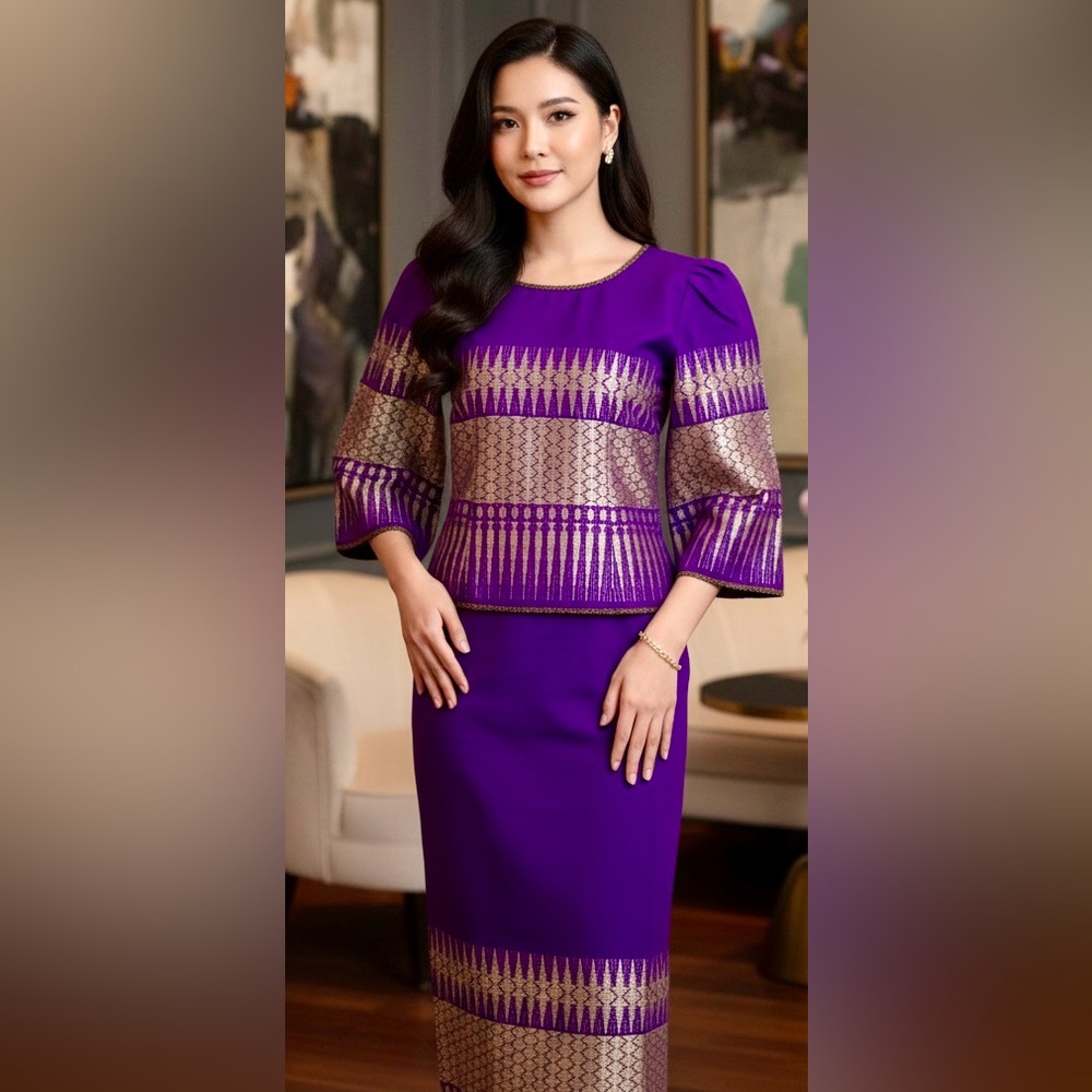 ASIAN ATTIRE~PARTY DRESS~ROYAL PURPLE